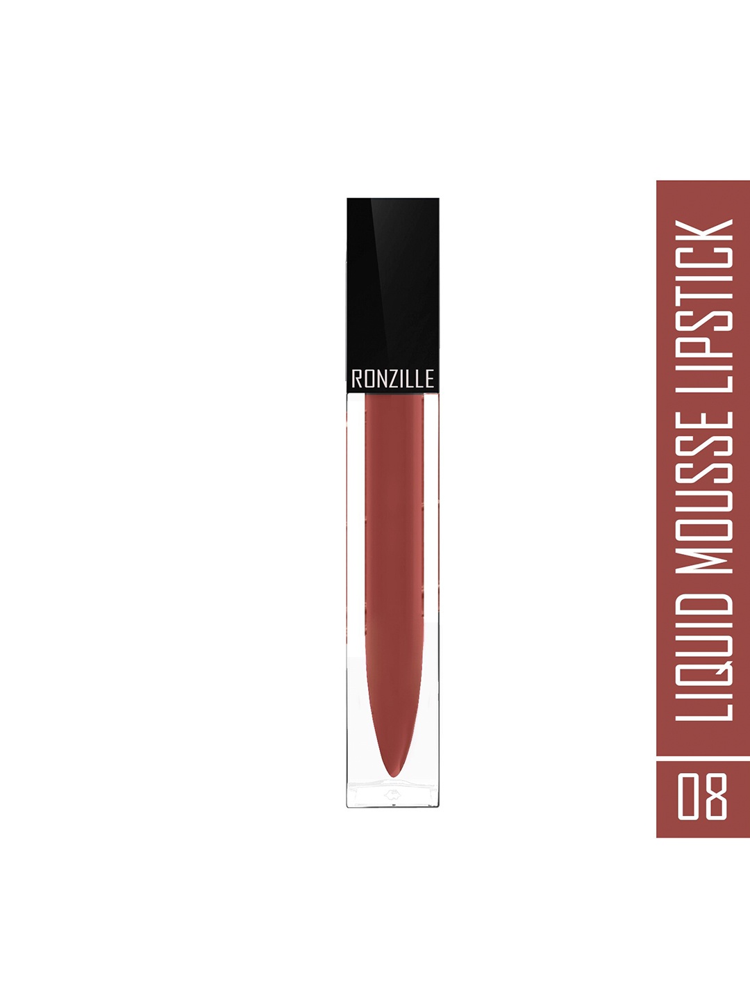

Ronzille Weightless Liquid Mousse Long Smash Lipstick 5 ml - Nude Mith 08, Brown
