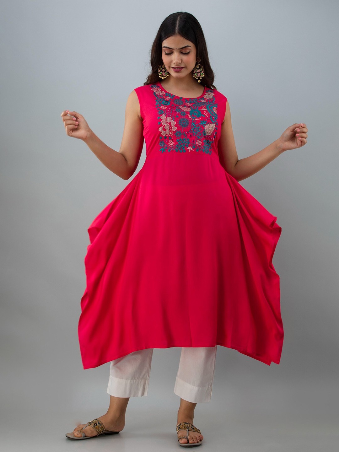 

Women Touch Pink Midi Dress