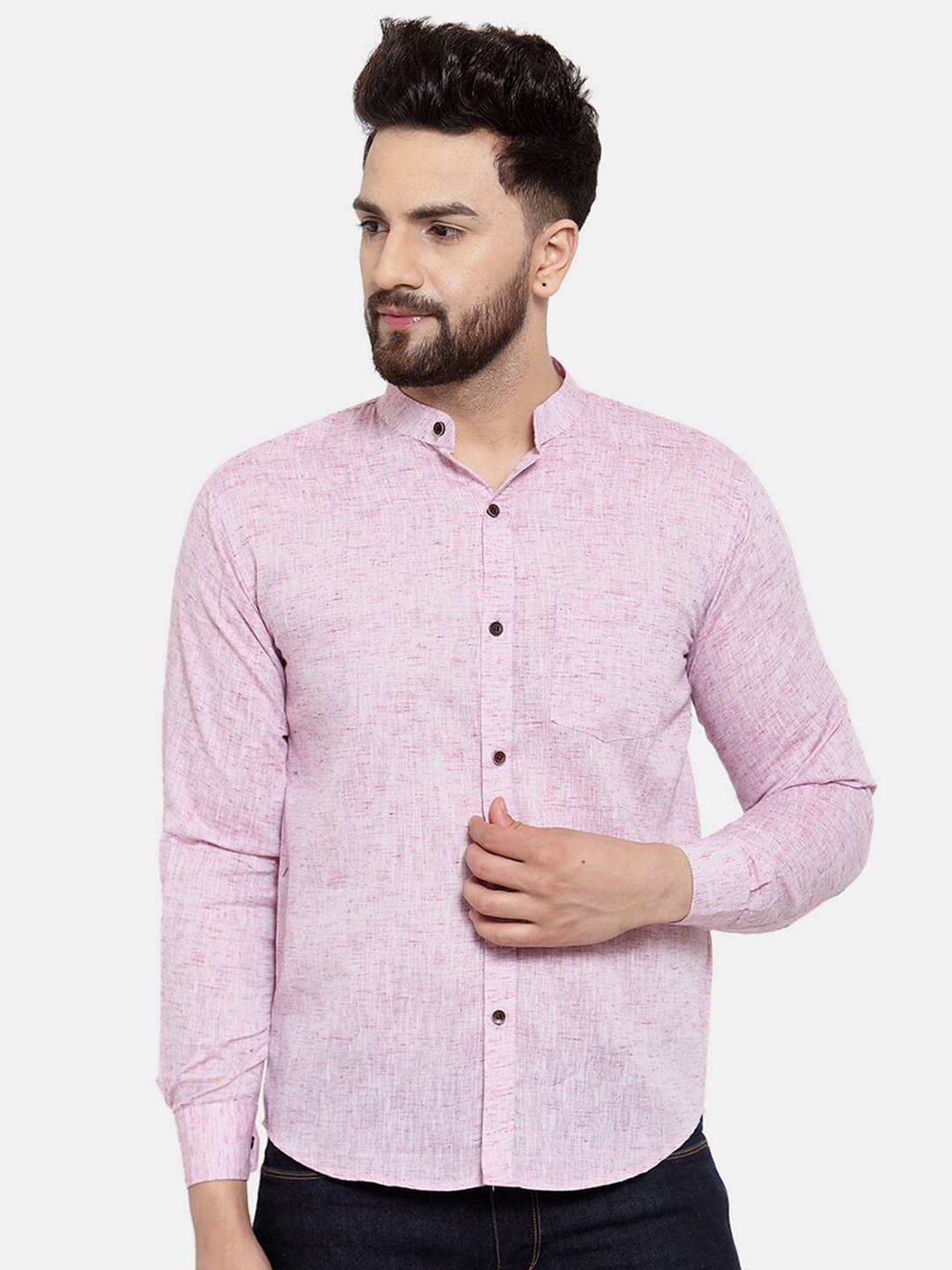 

Enchanted Drapes Men Slim Fit Casual Pure Cotton Shirt, Purple