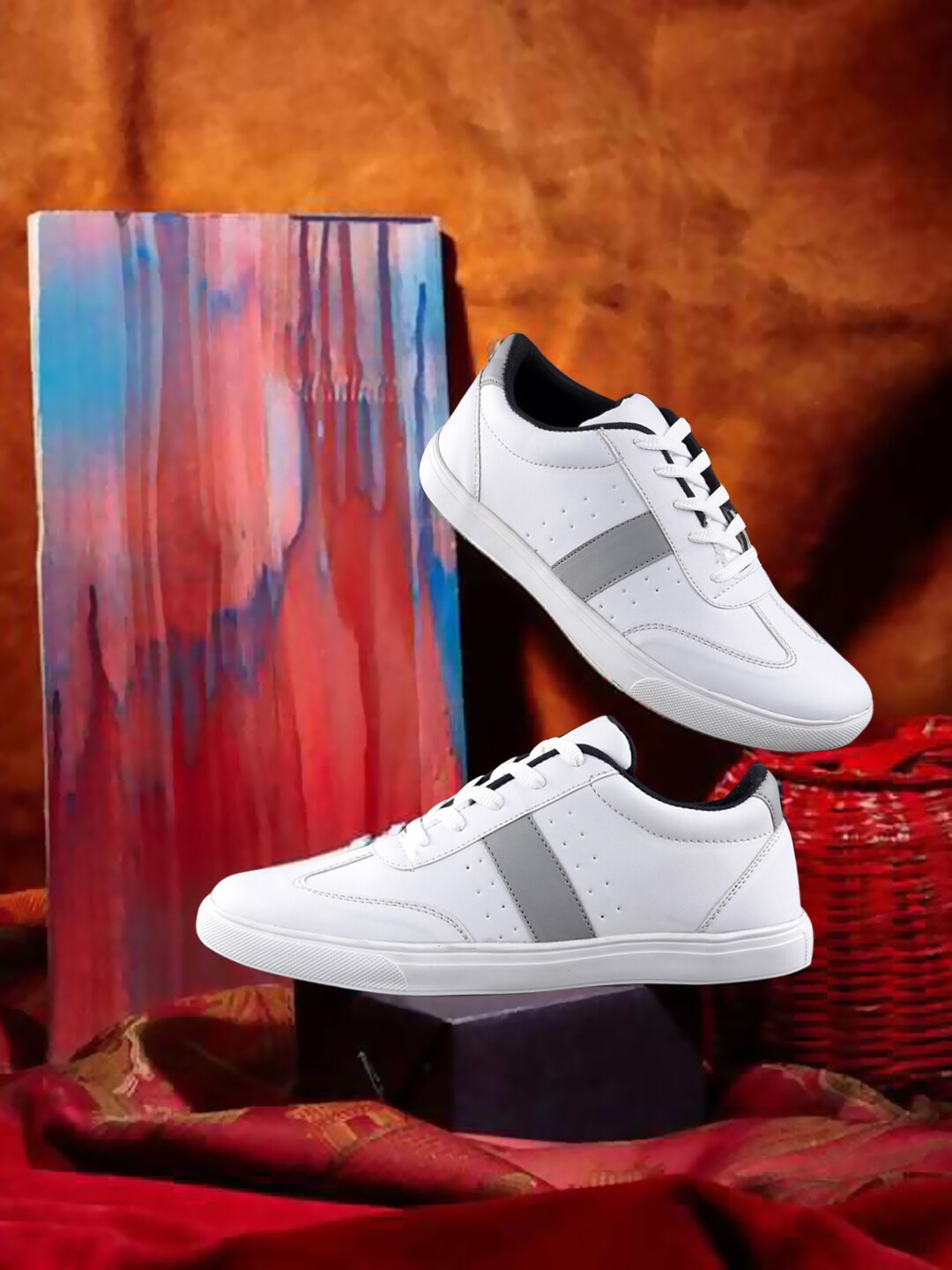

mr.wonker Men Running Shoes, White