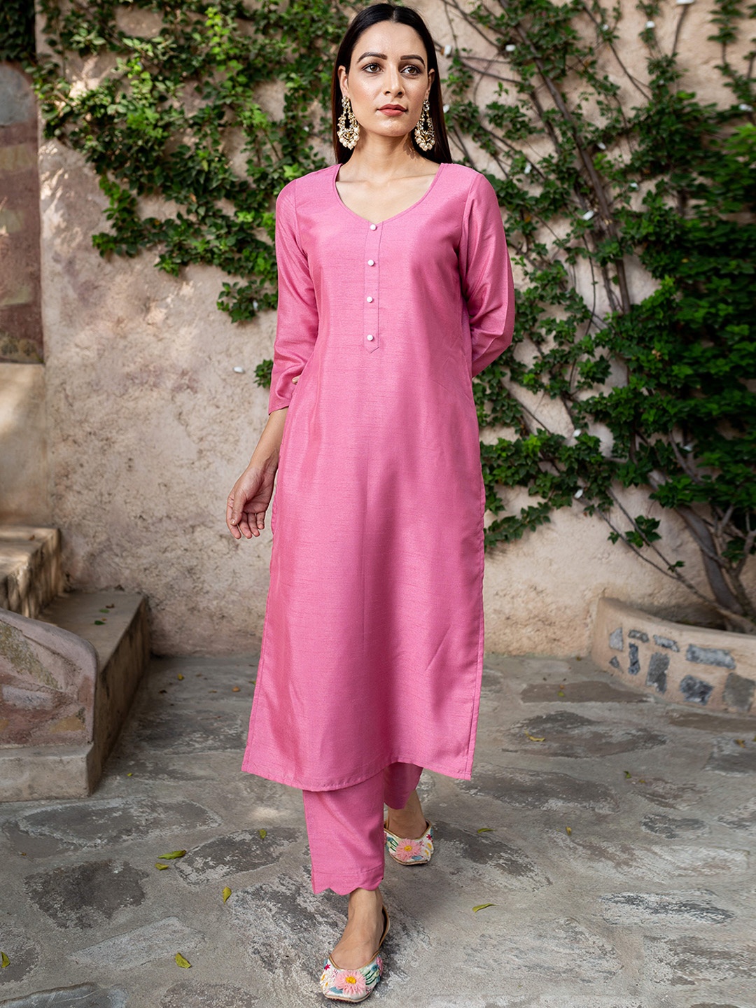 

EMPRESS PITARA Kurta with Palazzos, Pink