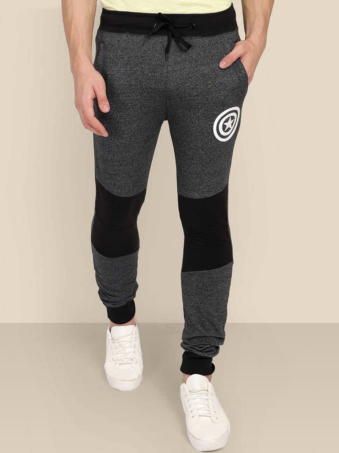 

Free Authority Men Captain America Printed Cotton Joggers, Navy blue