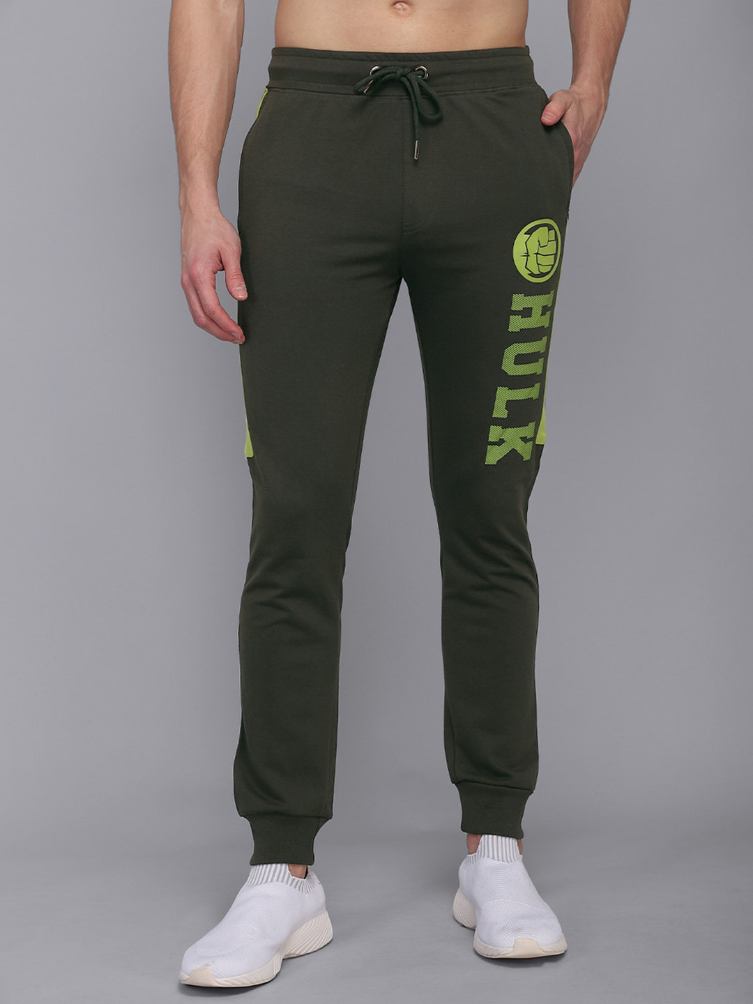 

Free Authority Men Hulk Printed Cotton Joggers, Green