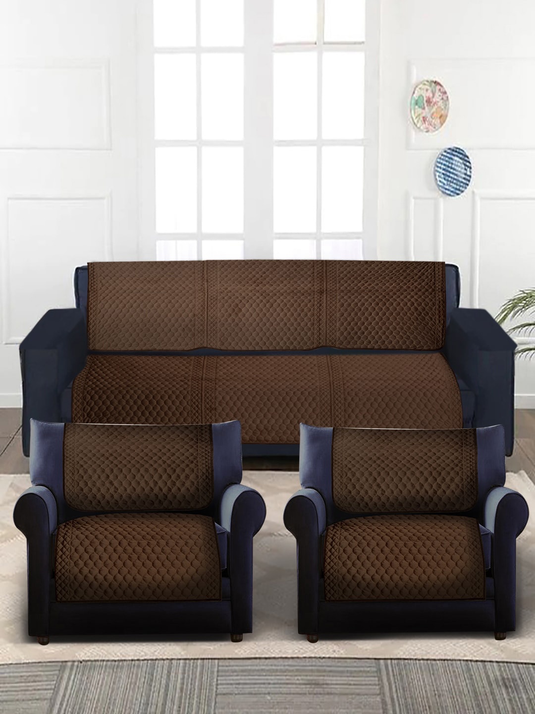

Slushy Mushy Brown Pack of 10 Quilted Sofa Covers