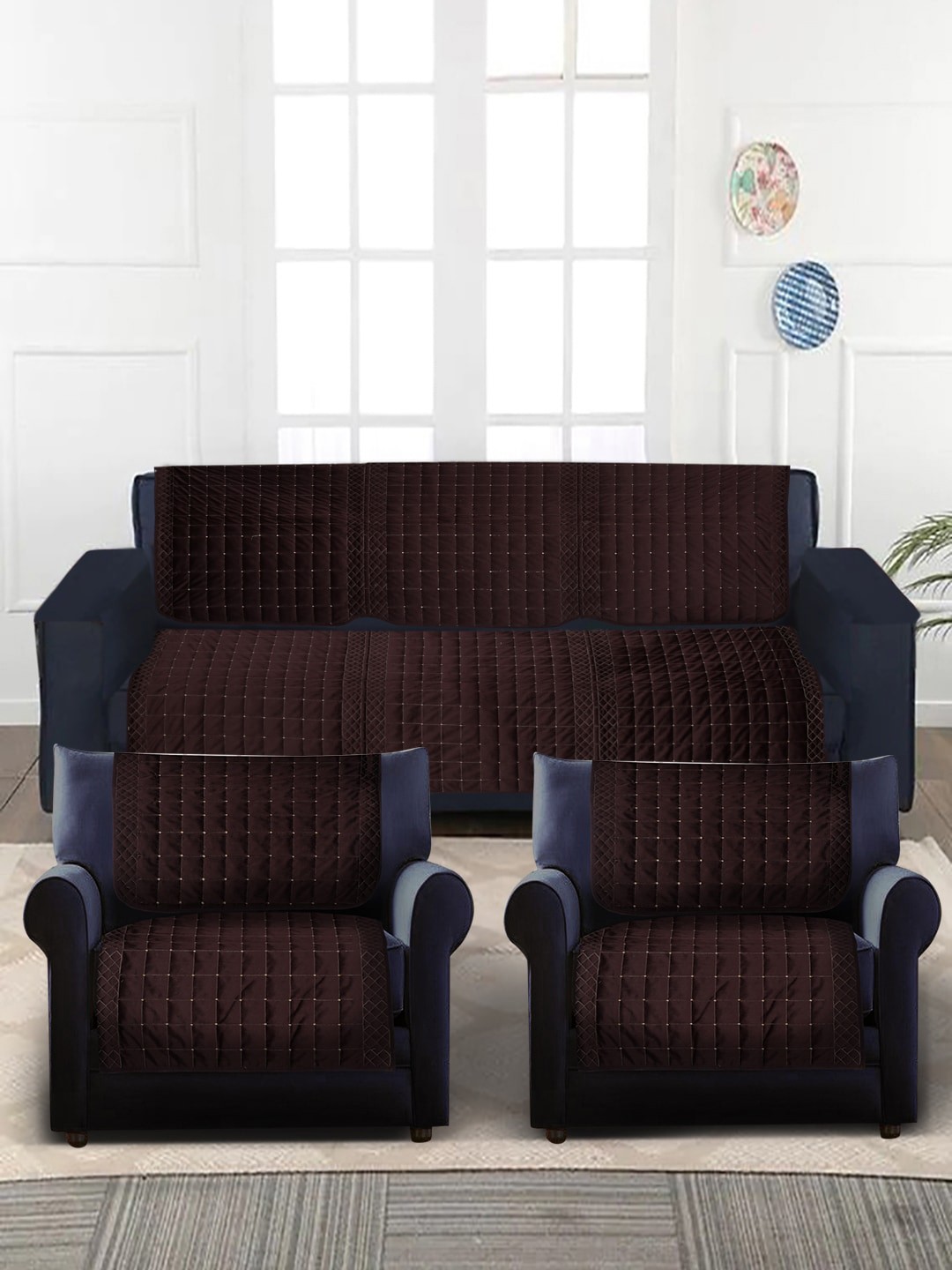 

Slushy Mushy Brown Pack of 10 Quilted Sofa Covers