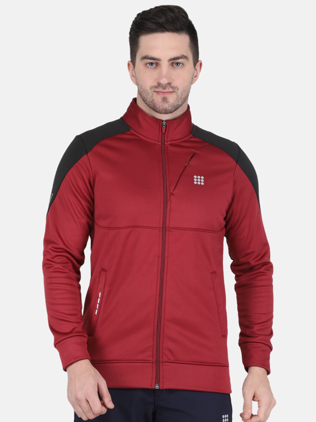 

rock.it Colourblocked Cotton Sweatshirt, Maroon