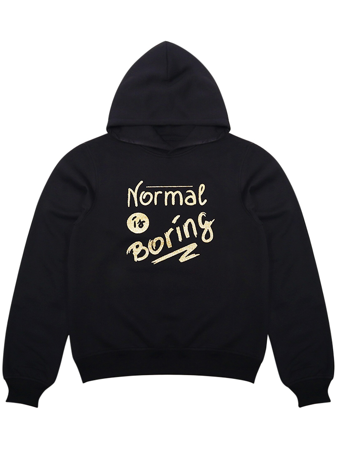 

pspeaches Girls Printed Hooded Sweatshirt, Black
