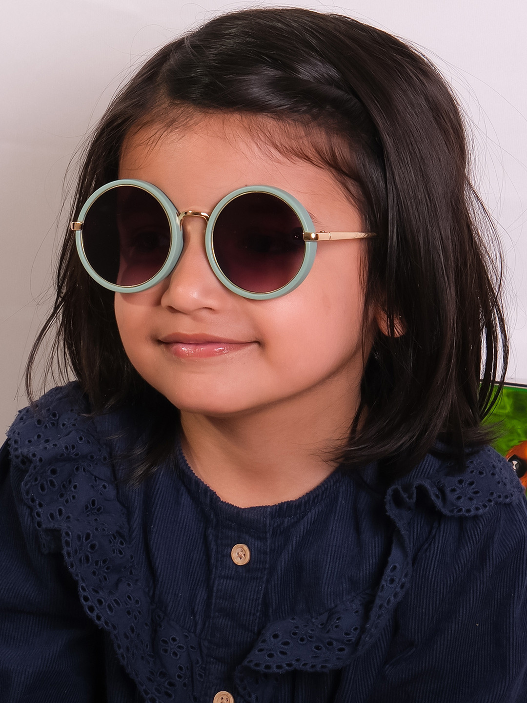 

DukieKooky Kids Round Sunglasses with UV Protected Lens, Black