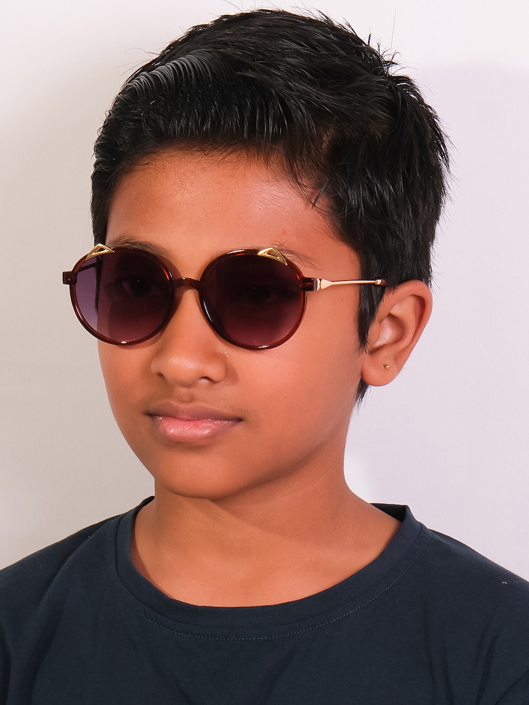 

DukieKooky Kids Round Sunglasses with UV Protected Lens, Brown