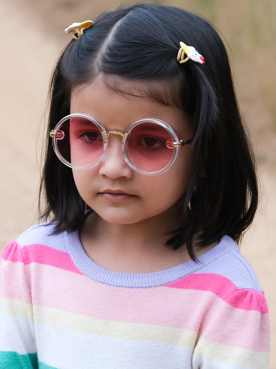 

DukieKooky Kids Round Sunglasses with UV Protected Lens, Pink