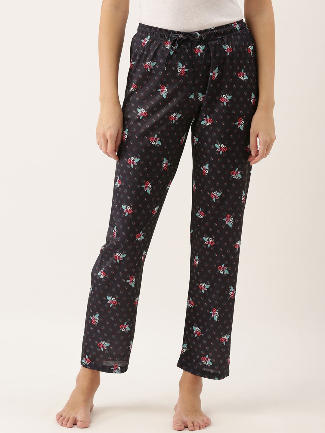 

Bannos Swagger Women Printed Lounge Pants, Black