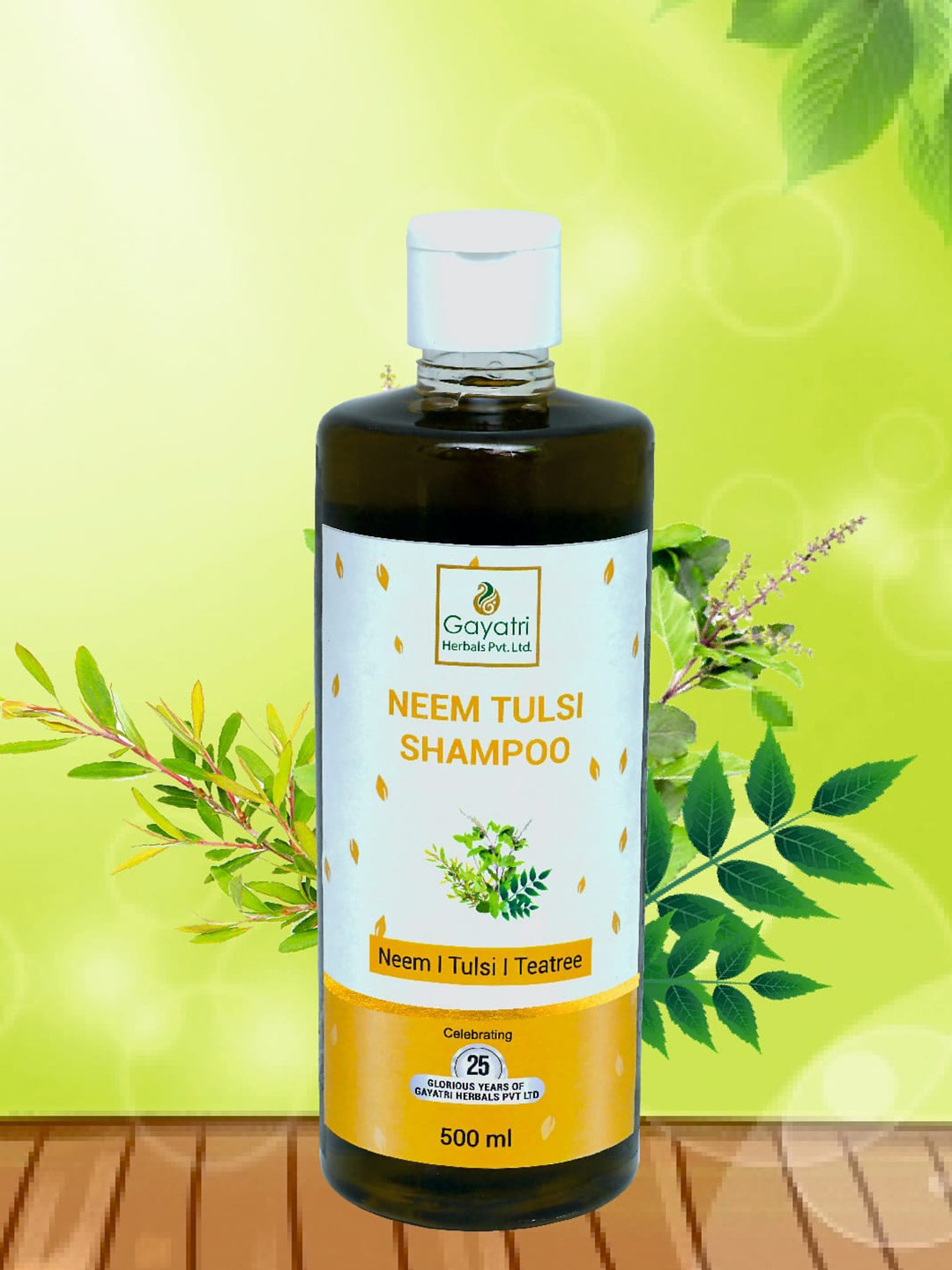 

Gayatri Herbals Neem Tulsi Shampoo 500ml, White