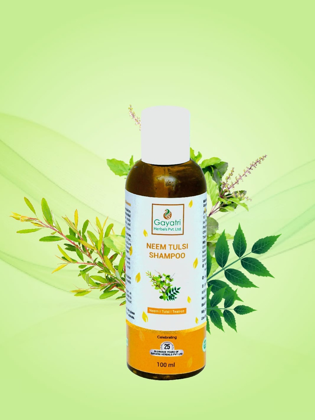 

Gayatri Herbals Neem Tulsi Shampoo 100ml, White