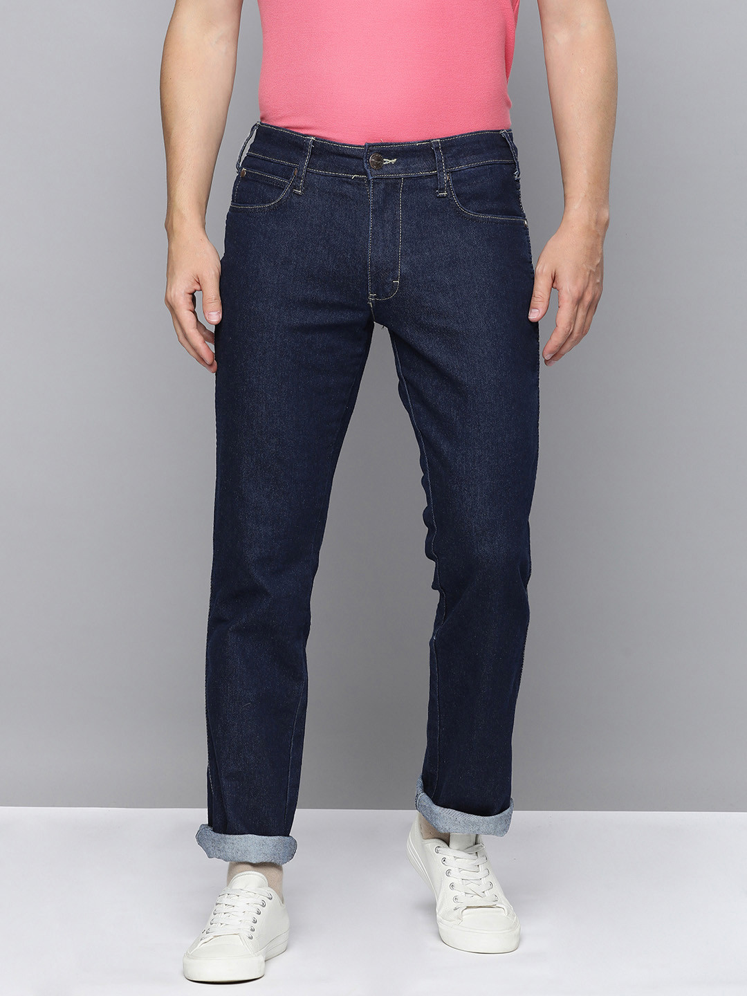 

Wrangler Men Millard Straight Fit Stretchable Mid-Rise Jeans, Blue