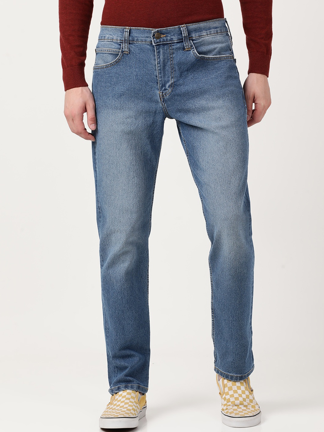 

Lee Men Blue Slim Fit Heavy Fade Stretchable Cotton Jeans