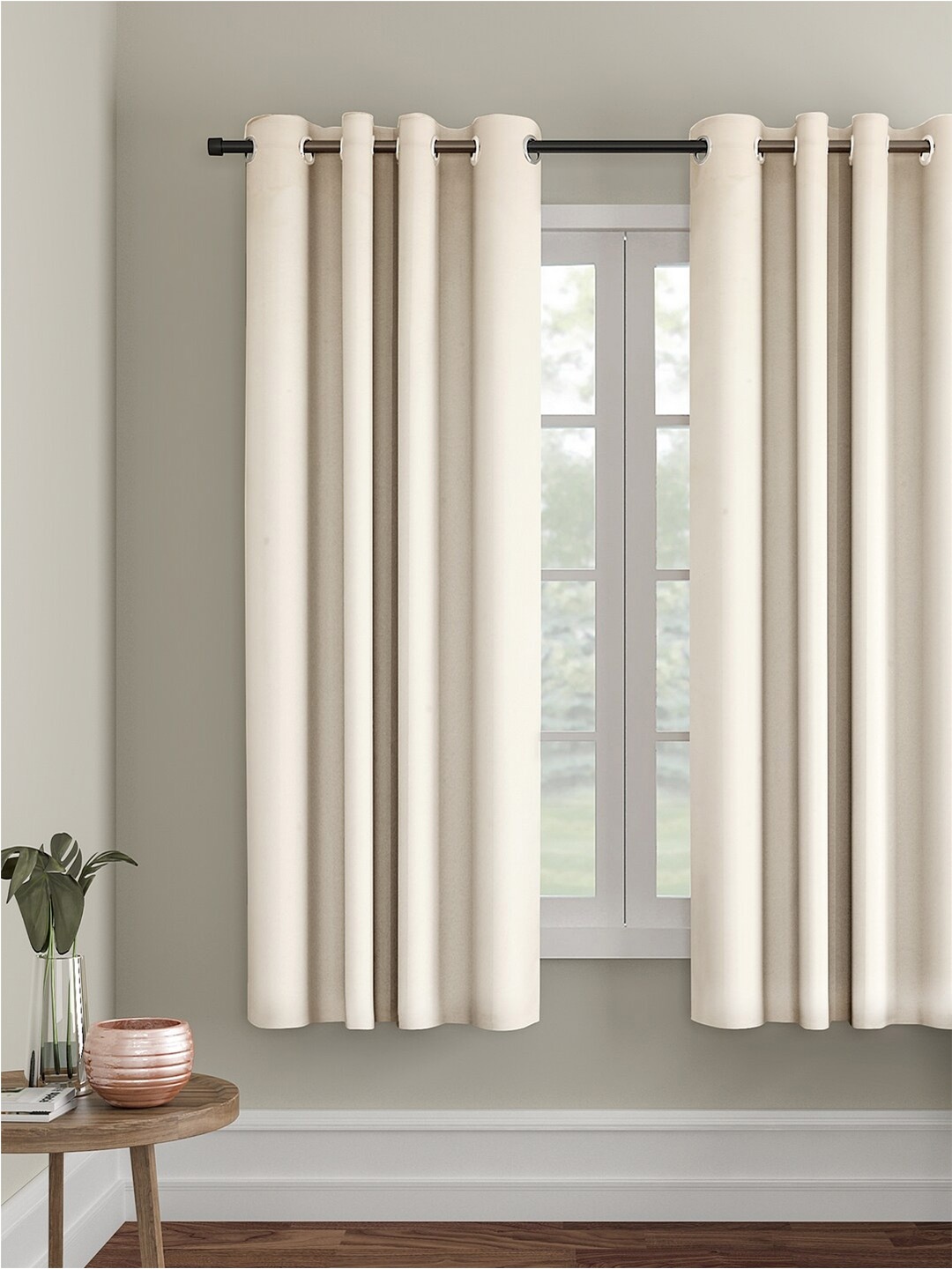 

eyda Cream Room Darkening Semi Blackout Window Curtain