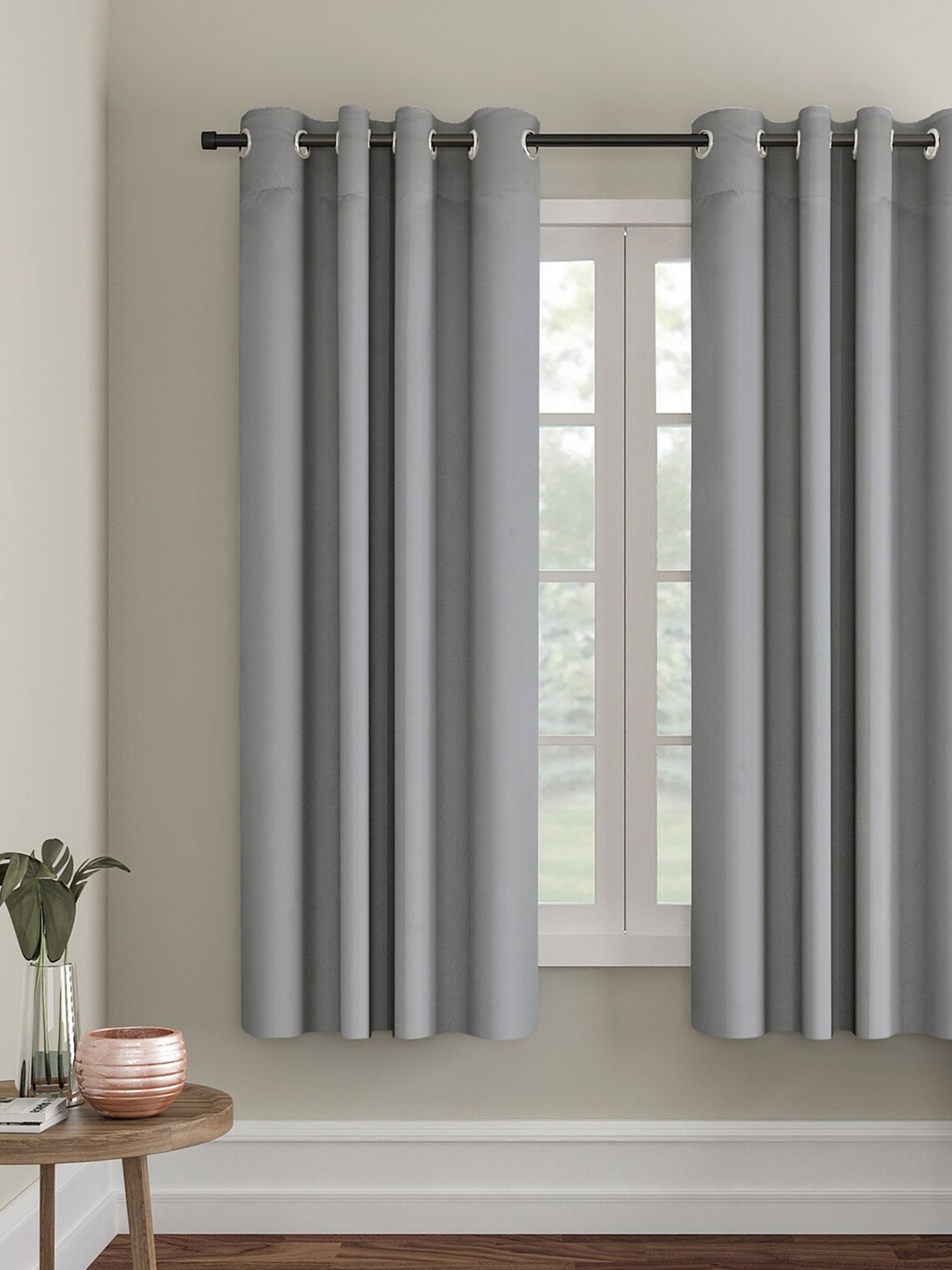 eyda Grey Room Darkening Window Curtain