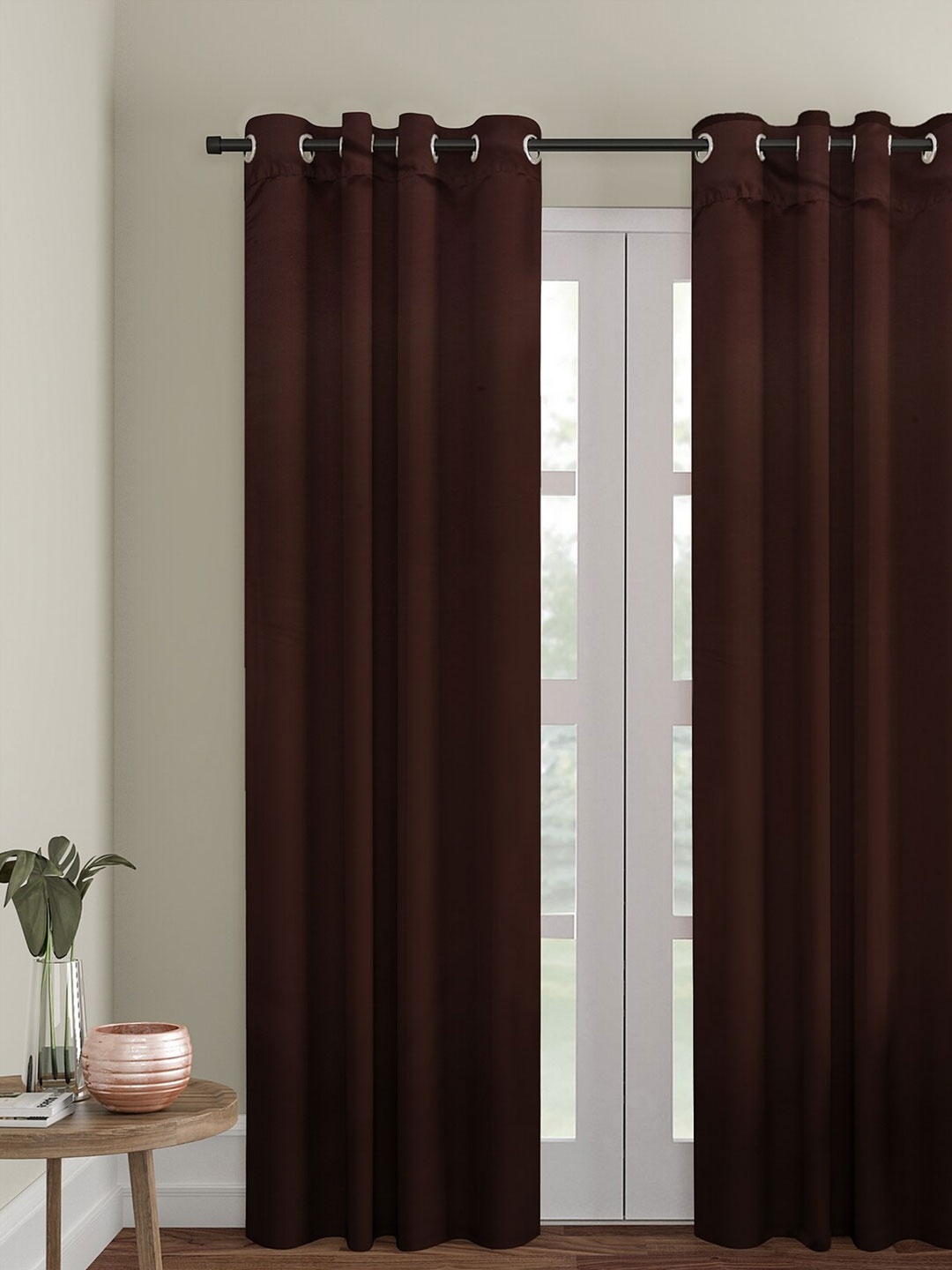 

eyda Brown Room Darkening Door Curtain