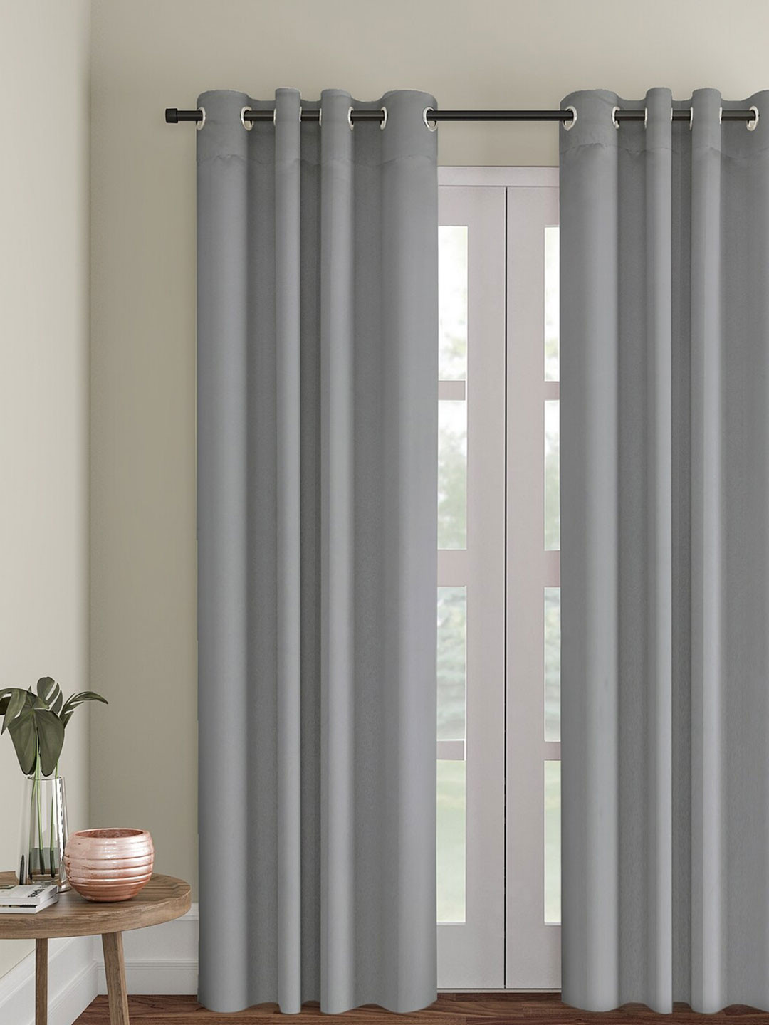 

eyda Grey Room Darkening Door Curtain