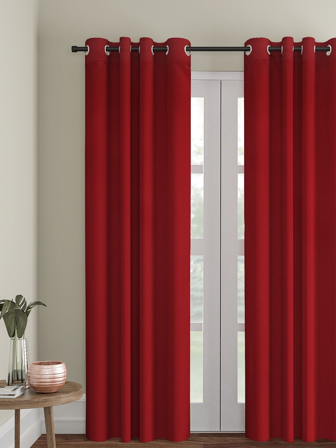 

eyda Red Room Darkening Long Door Curtain