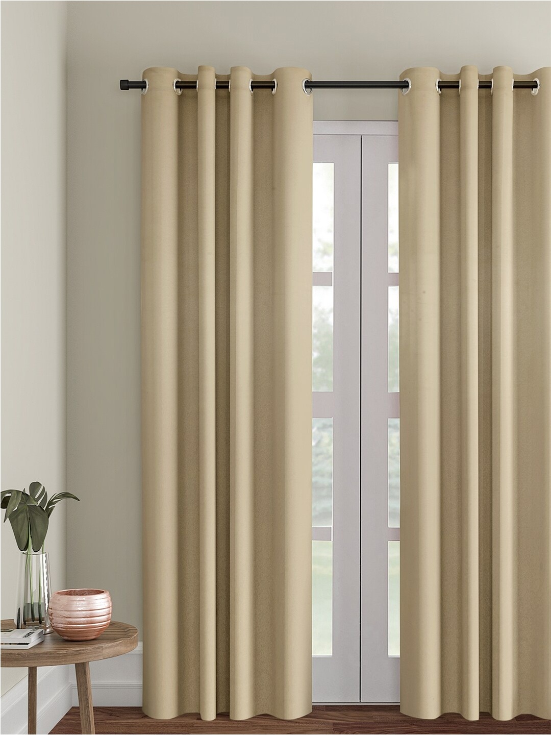 

eyda Beige Room Darkening Door Curtain