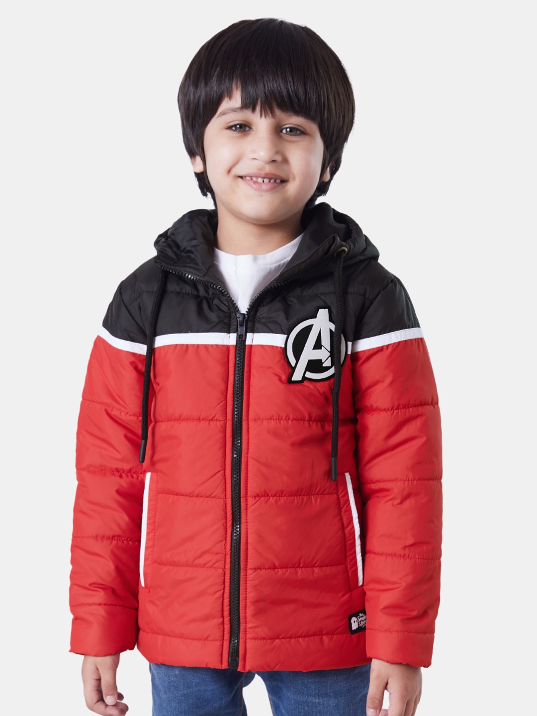 

The Souled Store Boys Colourblocked Lightweight Puffer Jacket, Red