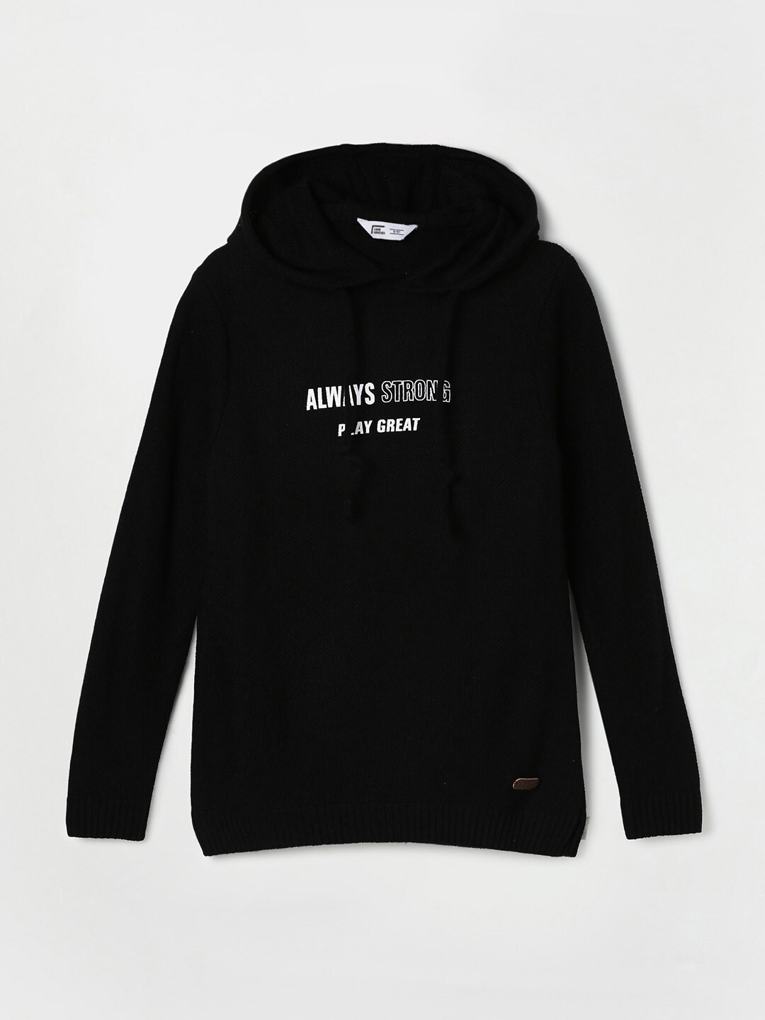 

Fame Forever by Lifestyle Boys Typography Printed Acrylic Pullover, Black