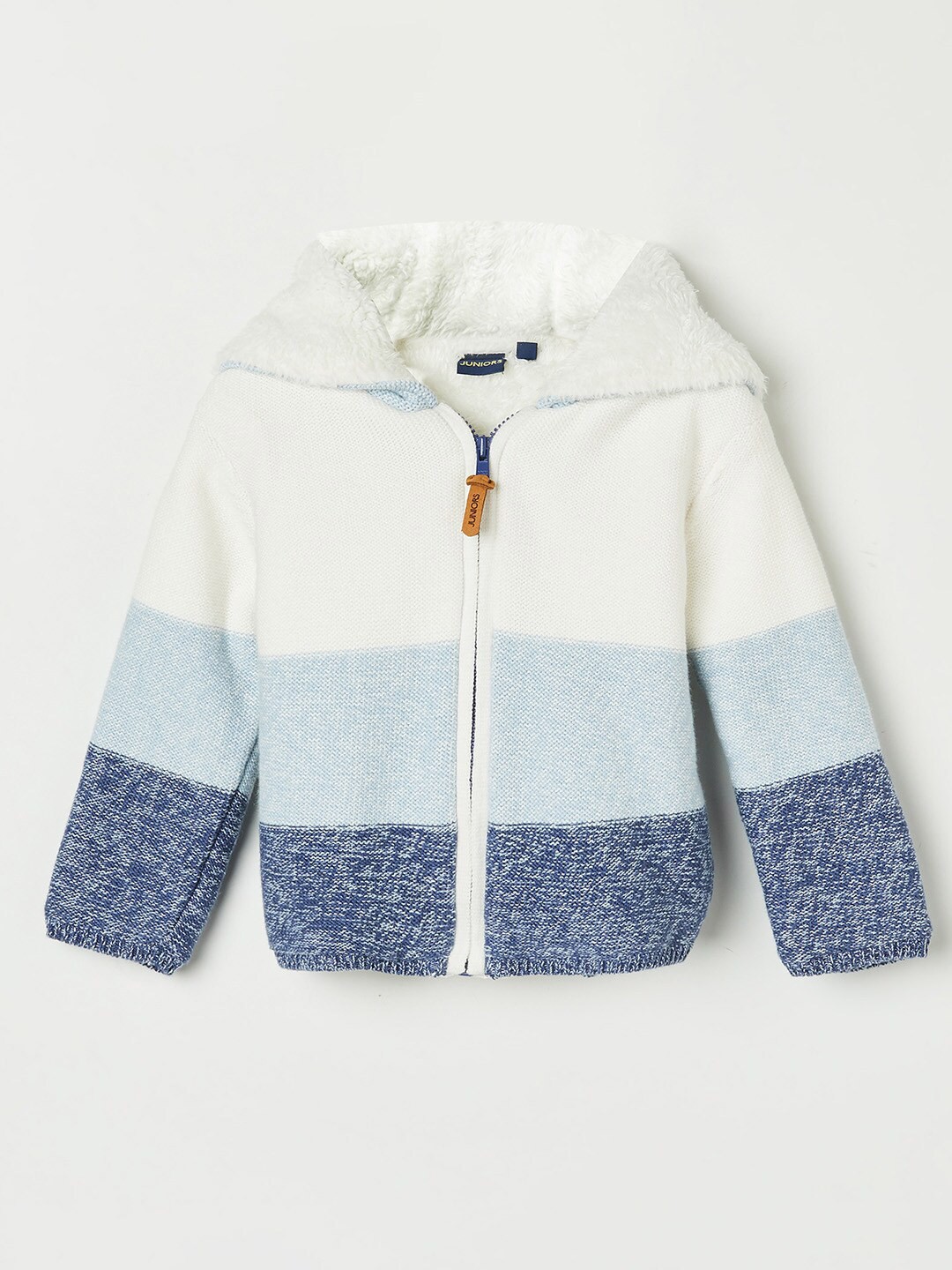 

Juniors by Lifestyle Boys Colourblocked Cotton Cardigan, White