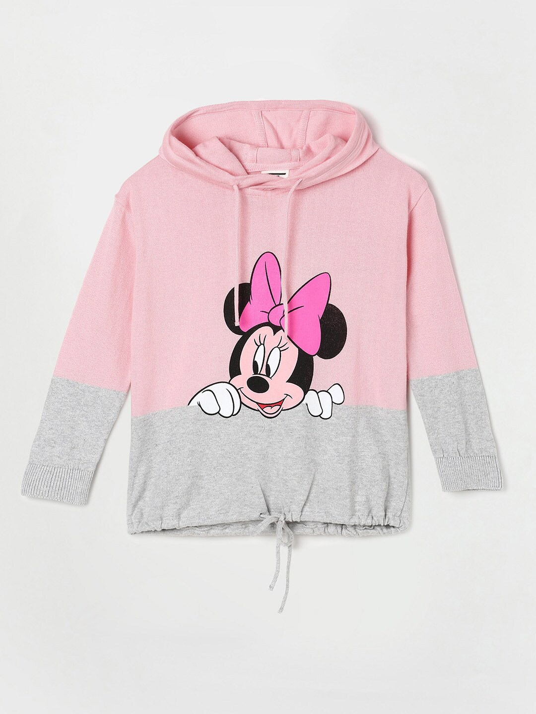 

Fame Forever by Lifestyle Girls Minnie Mouse Printed Hooded Cotton Sweatshirt, Pink