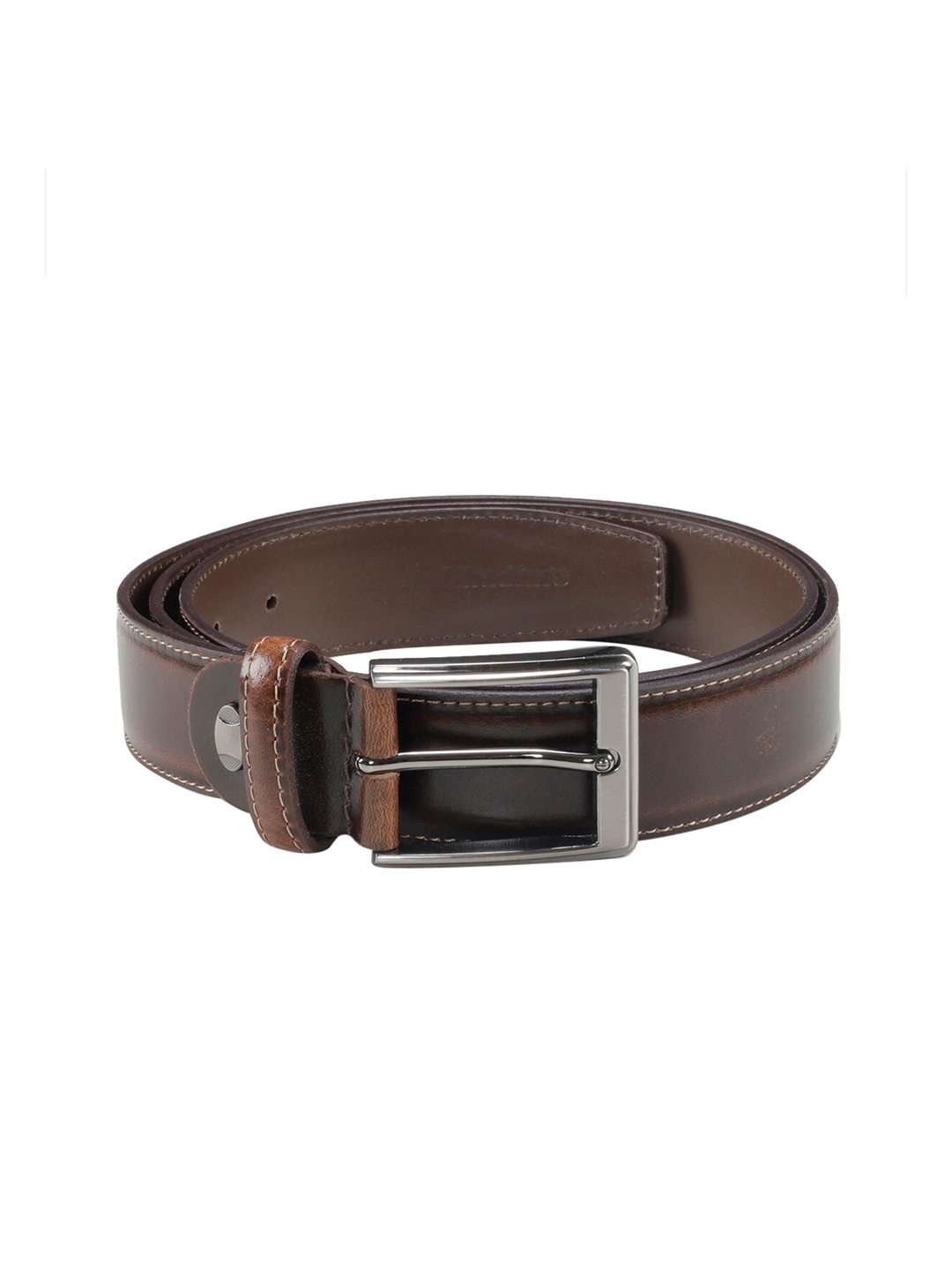 

Khadims Men Leather Formal Belt, Brown