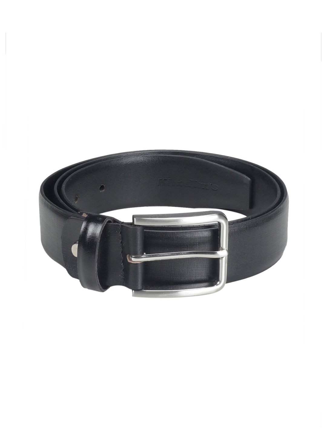 

Khadims Men Leather Formal Belt, Black