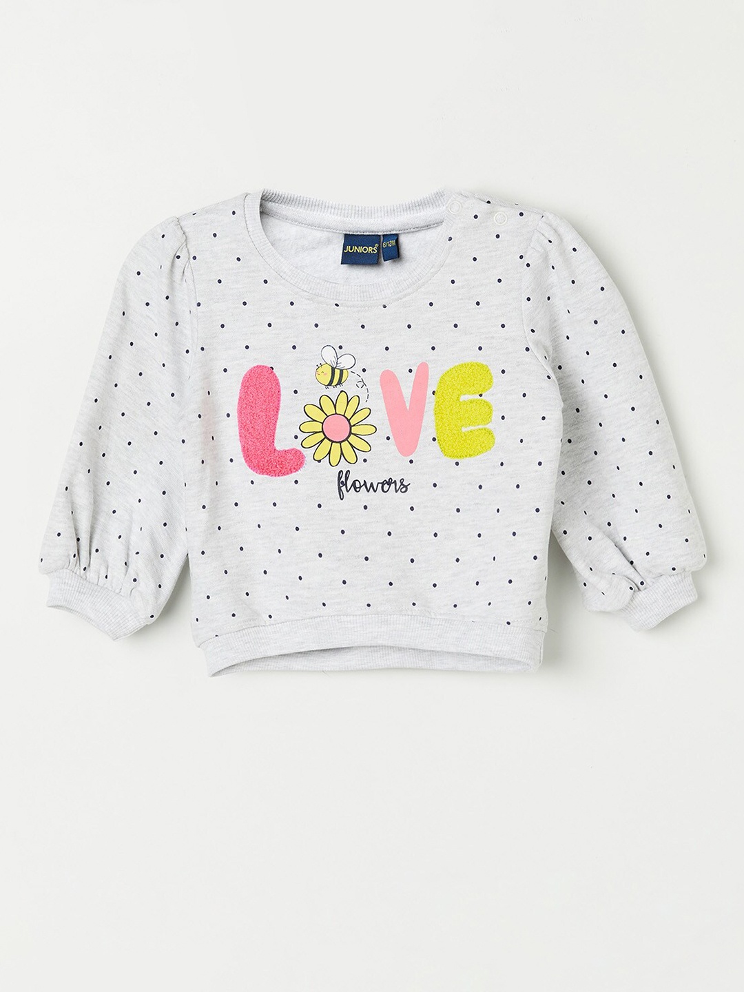 

Juniors by Lifestyle Girls Printed Cotton Sweatshirt, Grey