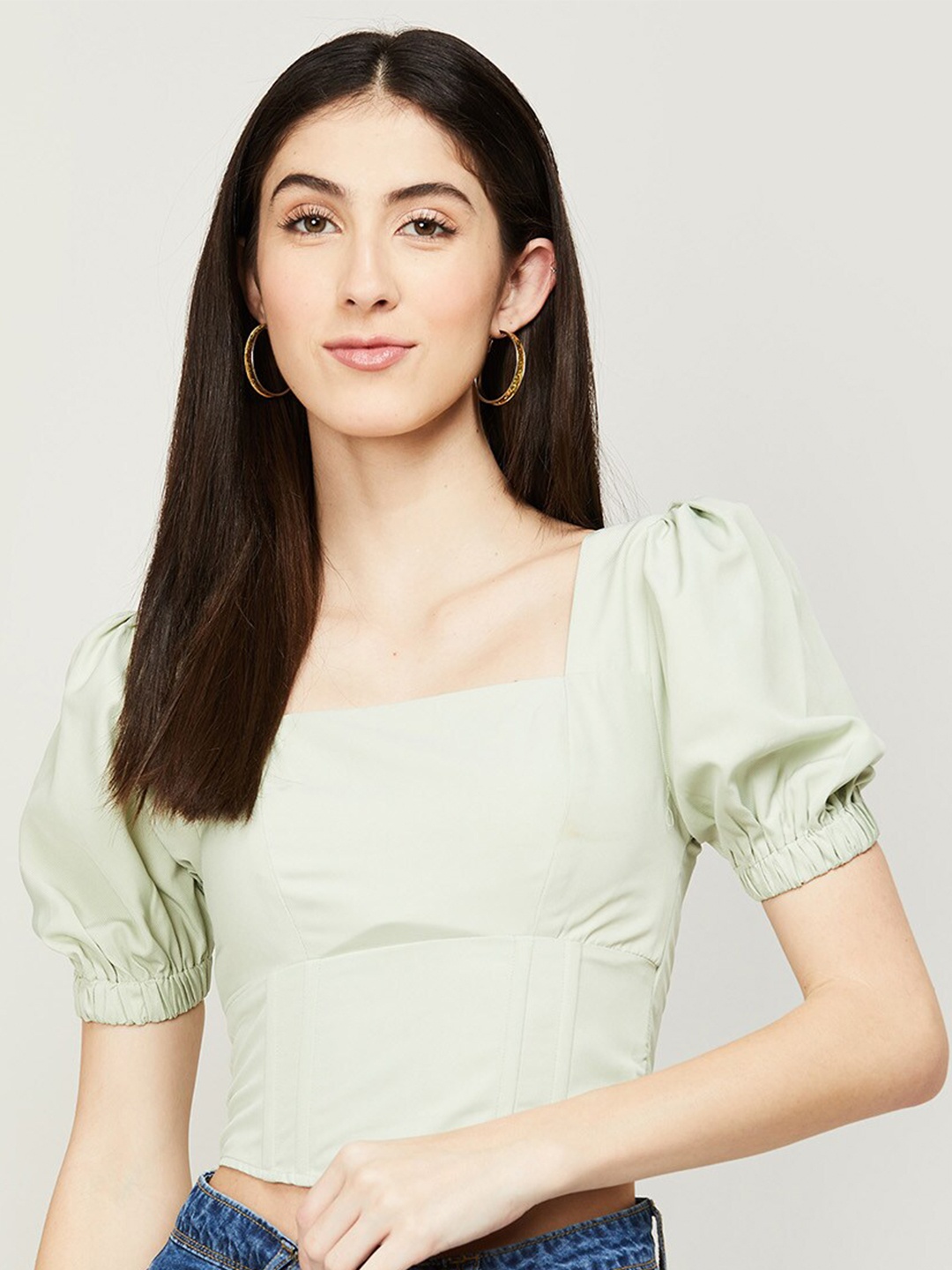 

Ginger by Lifestyle Crop Top, Green