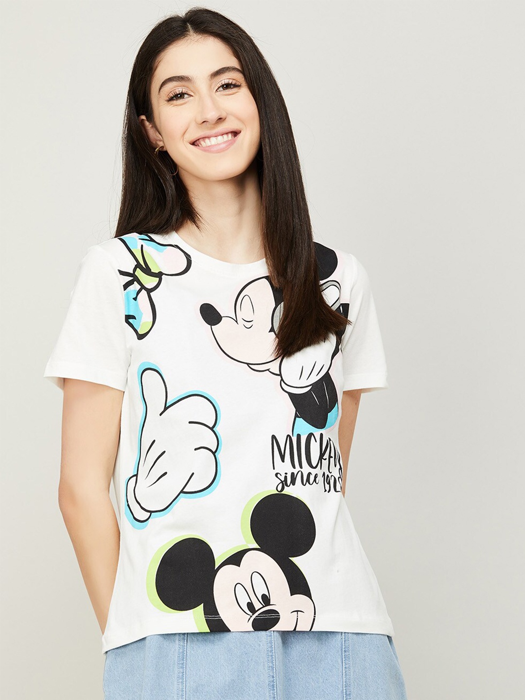 

Ginger by Lifestyle Print Cotton Top, White