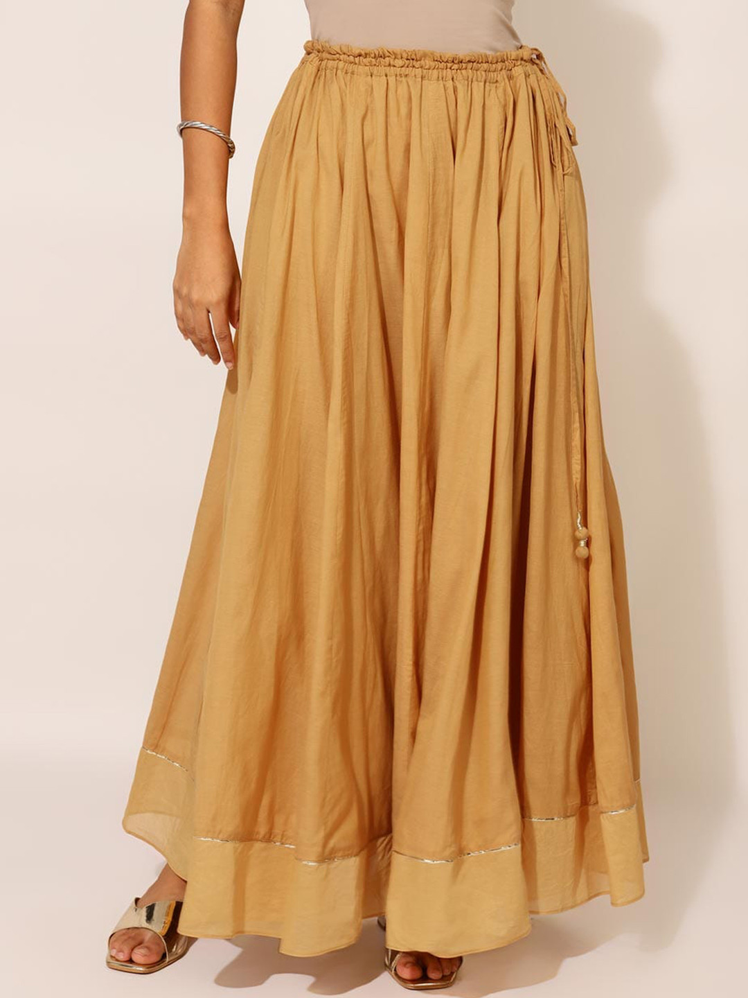 

Fabindia Cotton flared Maxi Skirts, Yellow