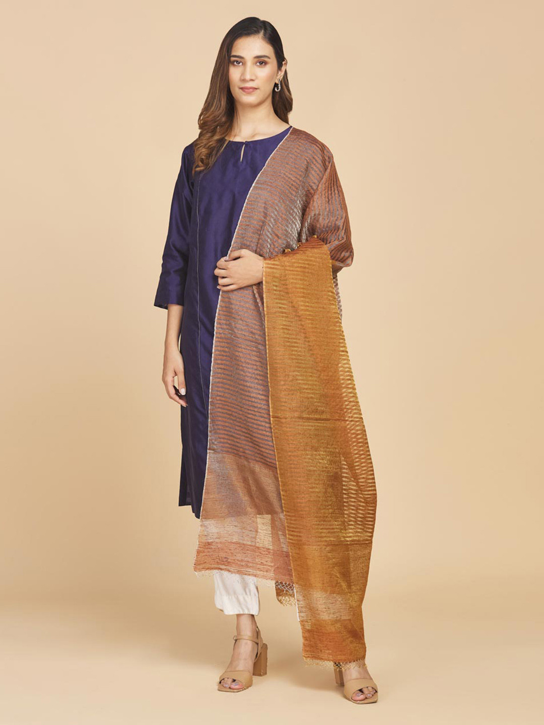 

Fabindia Woven Design Dupatta, Bronze