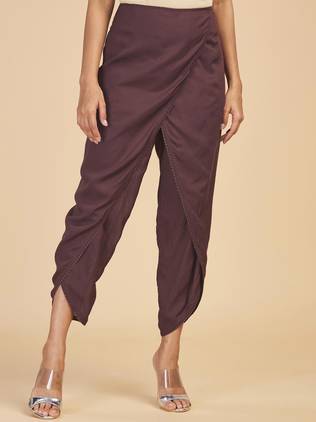 

Fabindia Women Cotton Regular Fit Dhoti Pants, Brown