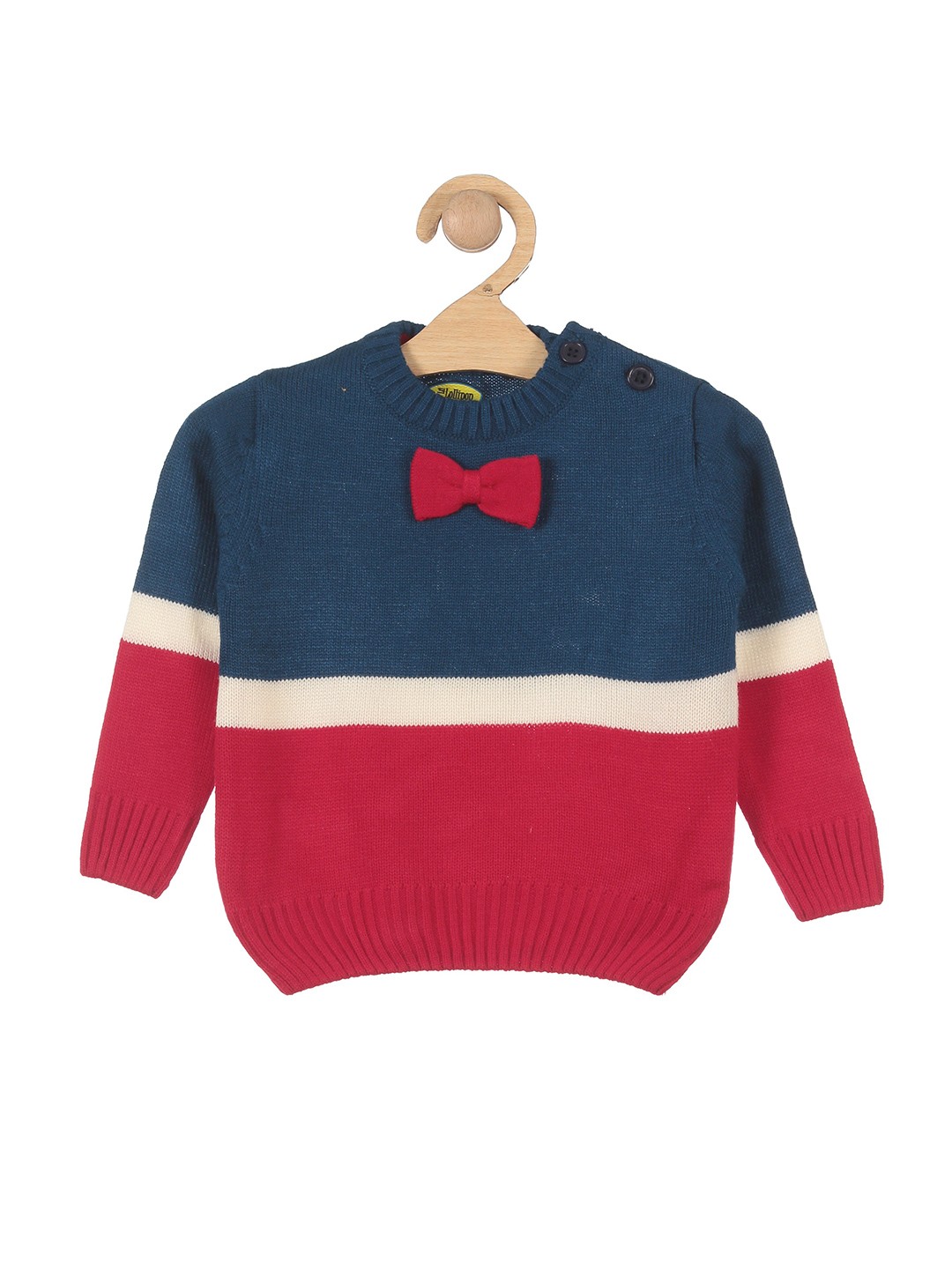 

Lil Lollipop Kids Colourblocked Pullover, Red