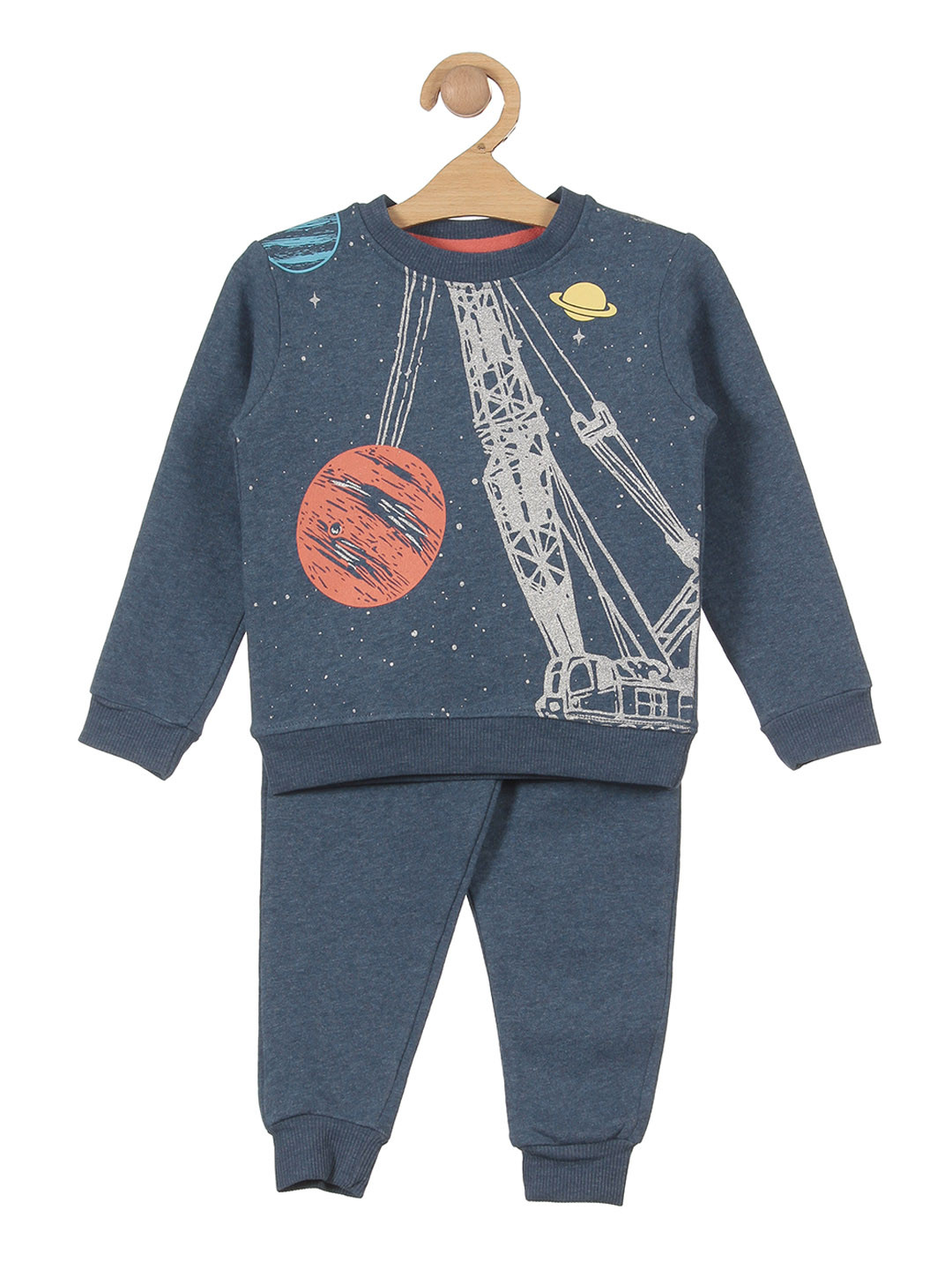 

Lil Lollipop Kids Space Printed Tracksuit, Blue