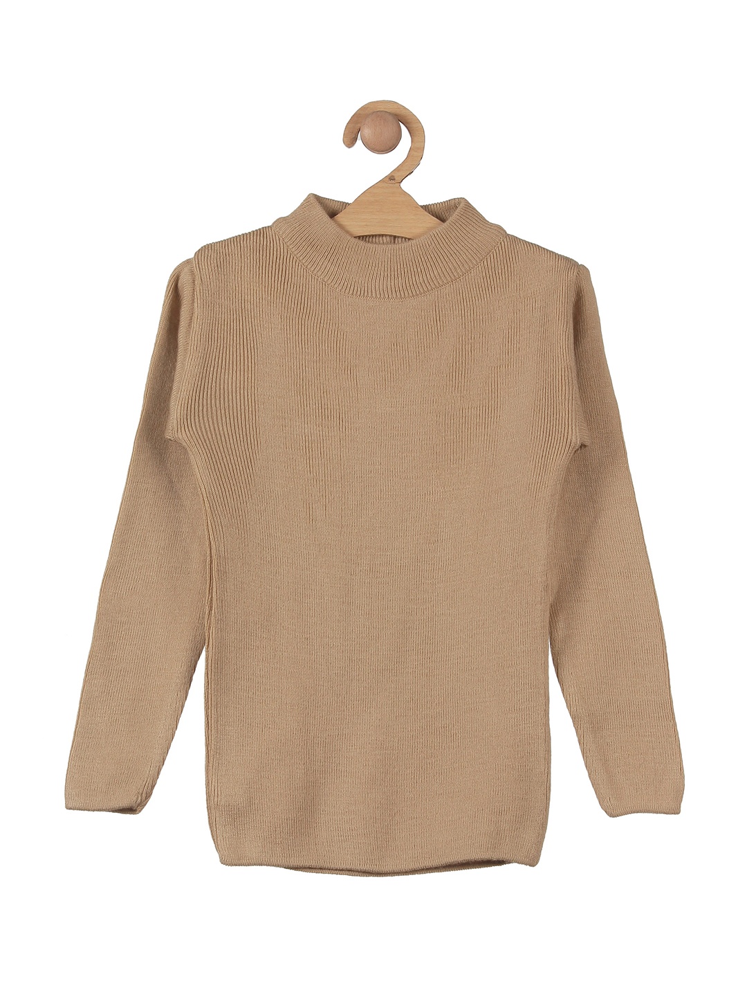 

Lil Lollipop Girls Mock Collar Pullover, Beige