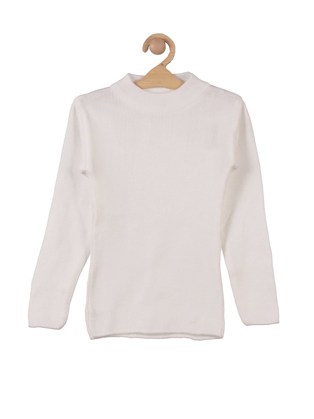 

Lil Lollipop Girls Mock Collar Pullover, White