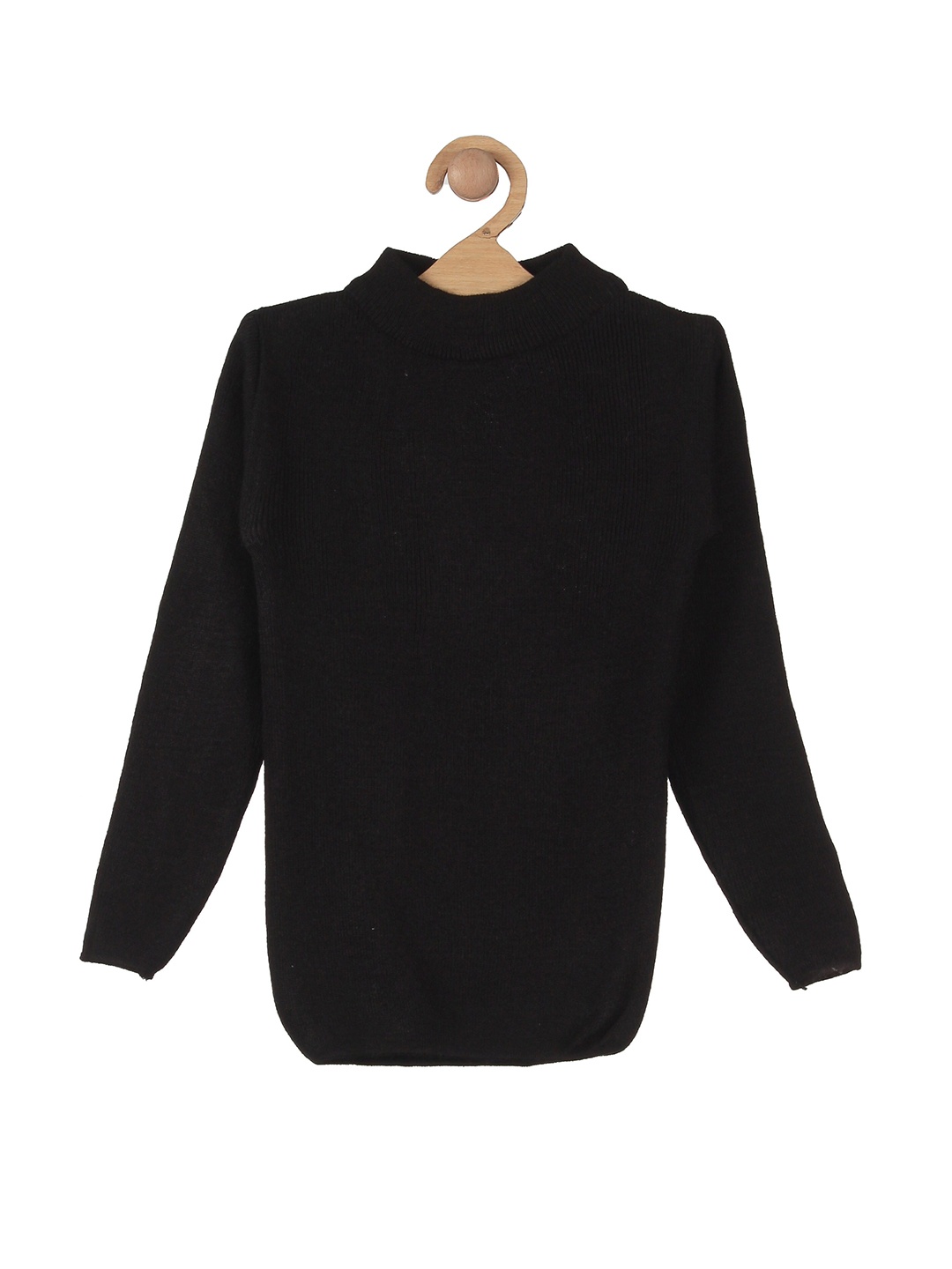 

Lil Lollipop Girls Turtle Neck Pullover, Black