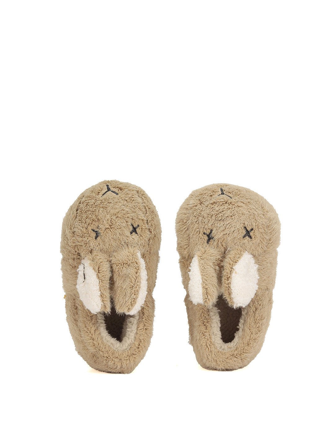 

Lil Lollipop Kids Rabbit Warm Winter Room Slippers, Brown