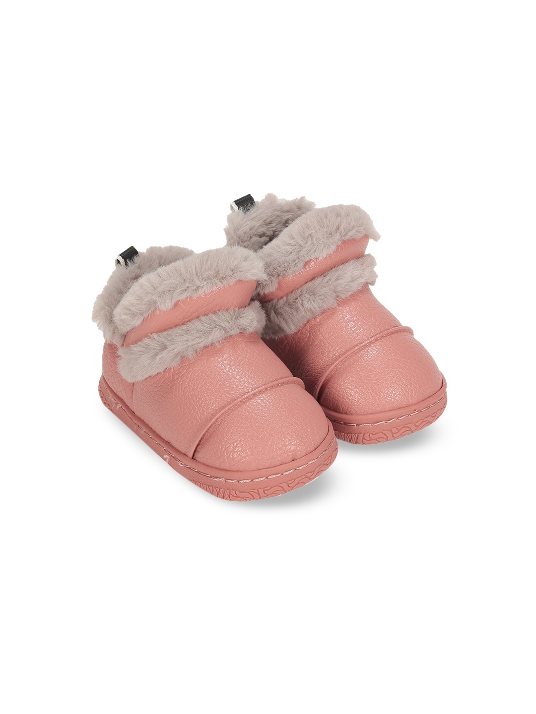 

Lil Lollipop Kids Textured Faux Fur Lined Winter Boots, Pink