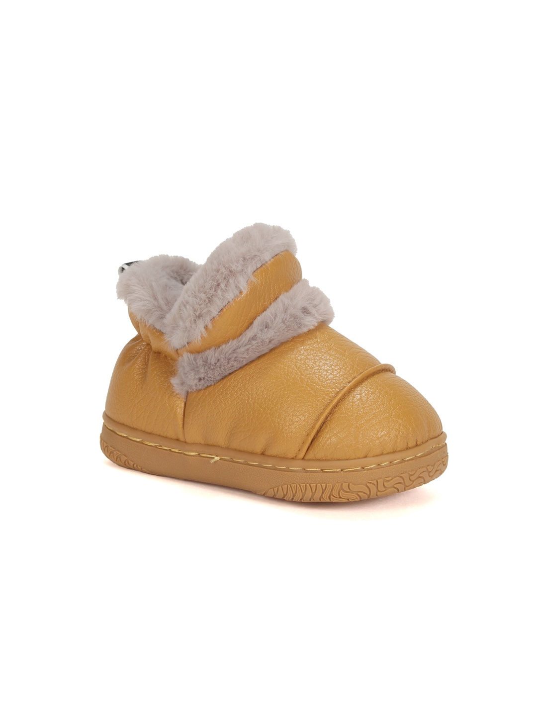 

Lil Lollipop Kids Textured Faux Fur Lined Winter Boots, Mustard