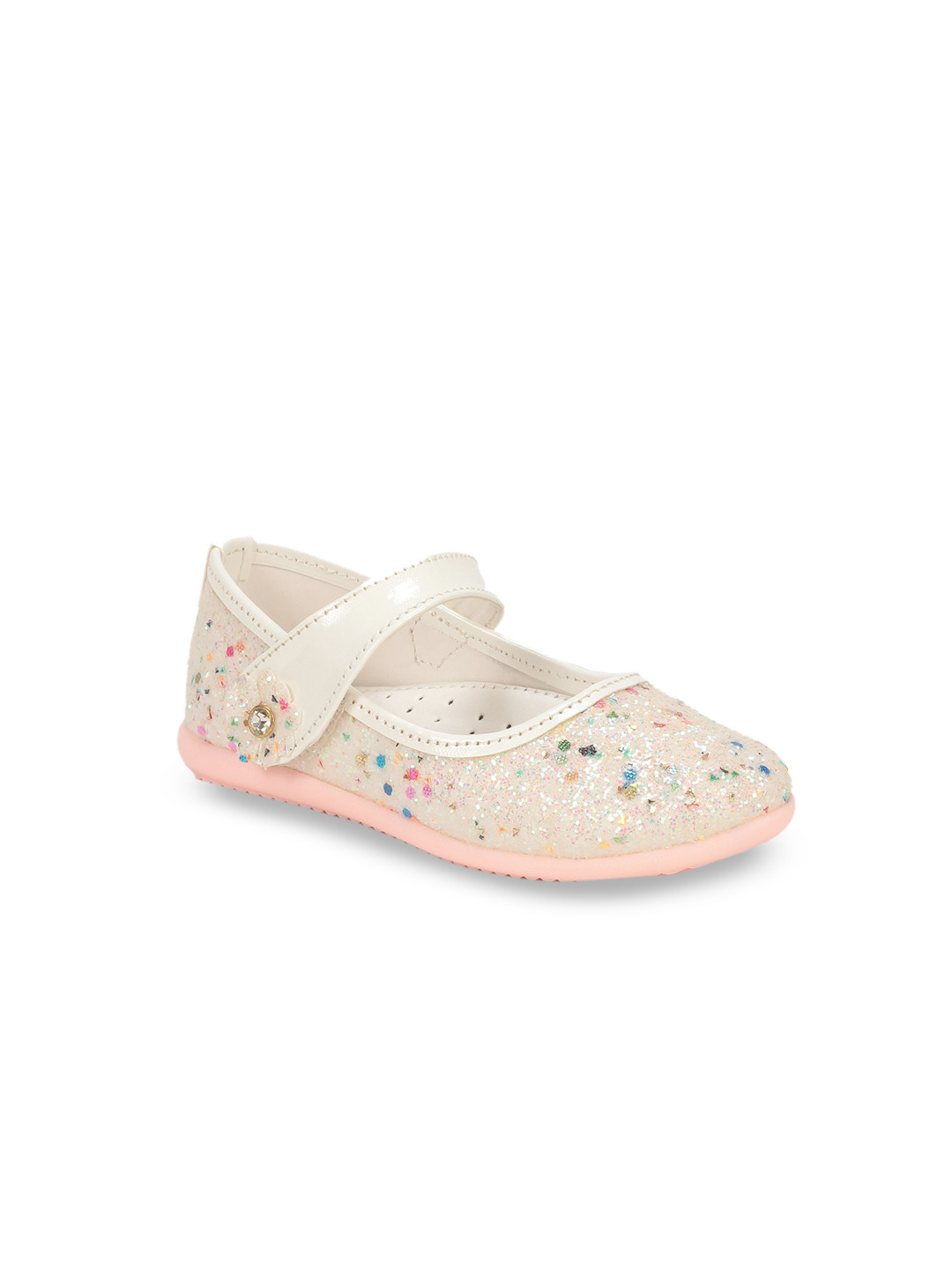 

Lil Lollipop Girls Embellished Ballerinas, White