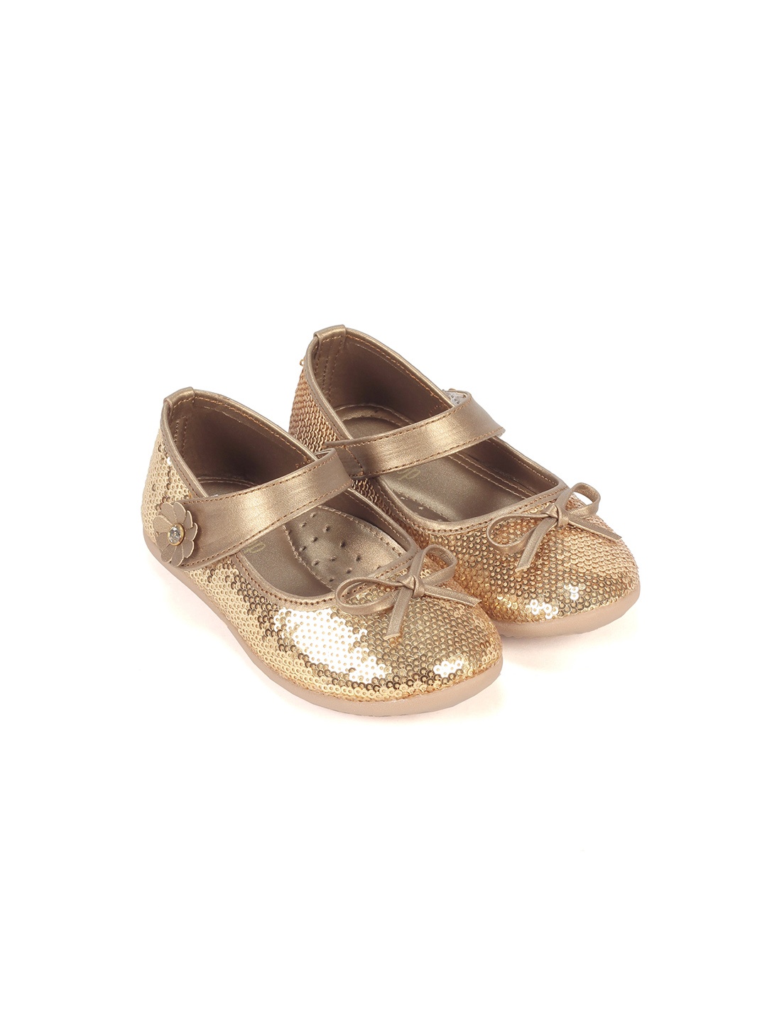 

Lil Lollipop Girls Embellished Ballerinas, Gold