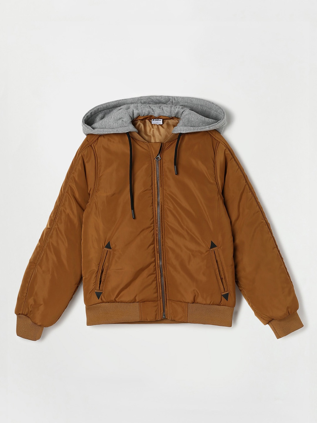 

Fame Forever by Lifestyle Boys Hooded Lightweight Bomber Jacket, Tan