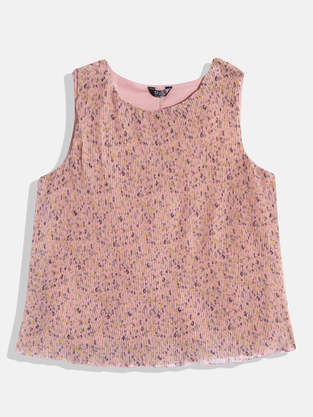 

HERE&NOW Girls Floral Print Georgette Top, Pink