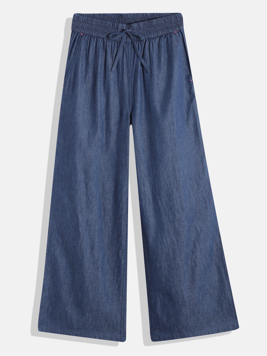 

HERE&NOW Girls Blue Comfort Loose Fit Trousers